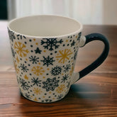 Tazas de porcelana con copos de nieve 380ml